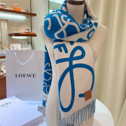 High Quality Luxury Loewe Graffiti Double Sided Scarf – Style 26546