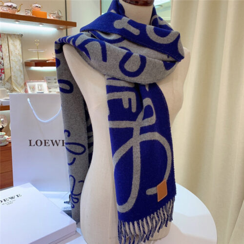 High Quality Luxury Loewe Graffiti Double Sided Scarf