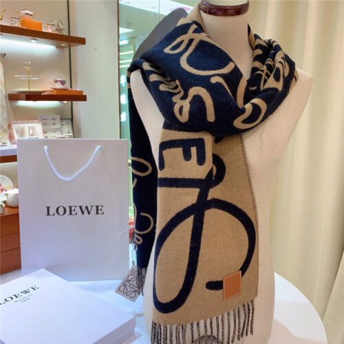 High Quality Luxury Loewe Graffiti Double Sided Scarf – Style 26547