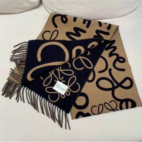 High Quality Luxury Loewe Graffiti Double Sided Scarf – Style 26547 alternate view