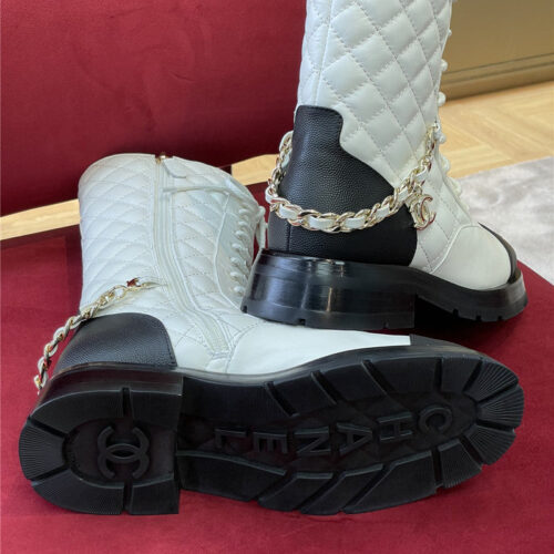 High Quality Luxury Chanel Lace Up Long Boots – Style 75526 product detail