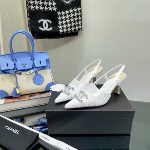 High Quality Luxury Chanel Pearl Double C Pendant Diamond Shoes – Style 96646