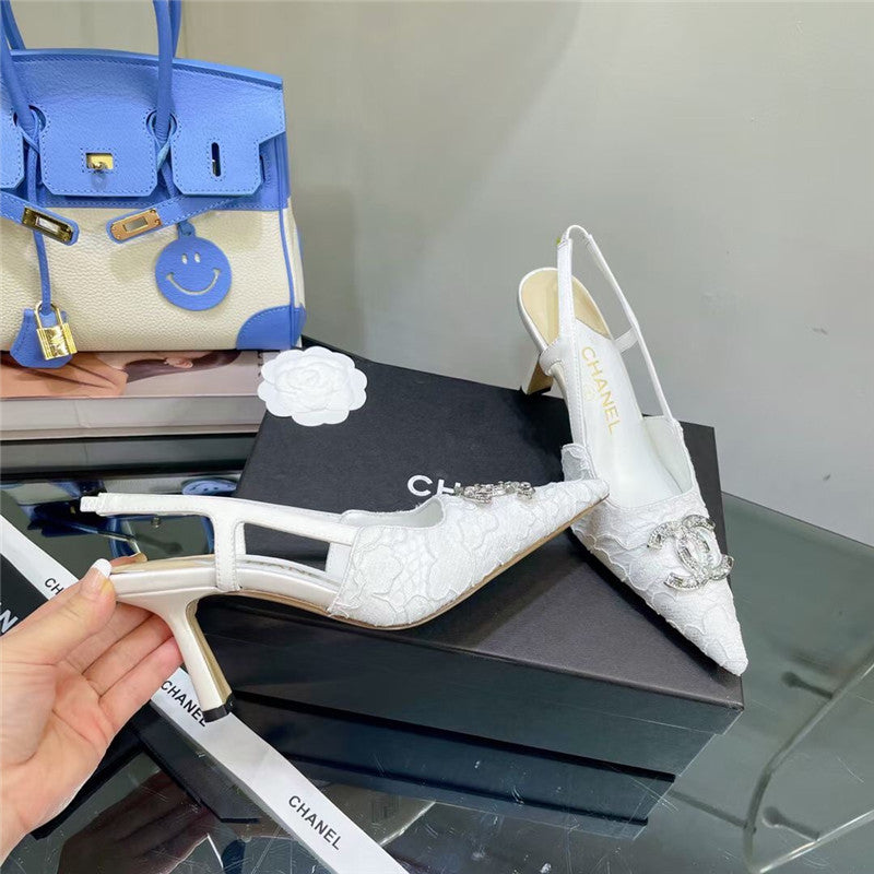 High Quality Luxury Chanel Pearl Double C Pendant Diamond Shoes – Style 96646 product detail