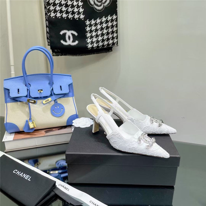 High Quality Luxury Chanel Pearl Double C Pendant Diamond Shoes – Style 96646 product detail