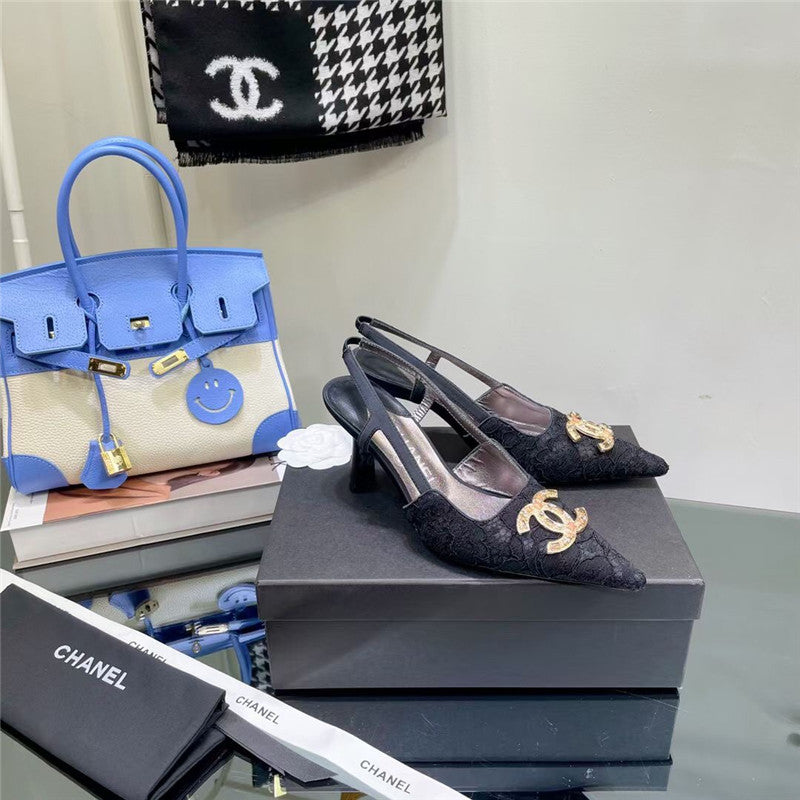 High Quality Luxury Chanel Pearl Double C Pendant Diamond Shoes – Style 27718 product detail