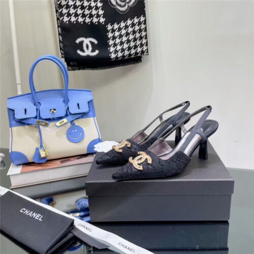 High Quality Luxury Chanel Pearl Double C Pendant Diamond Shoes – Style 27718