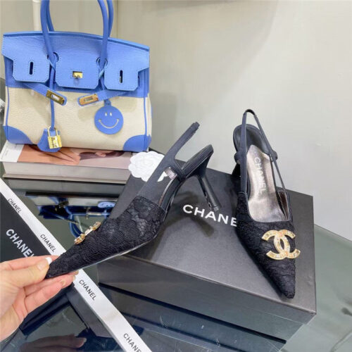 High Quality Luxury Chanel Pearl Double C Pendant Diamond Shoes – Style 27718 alternate view