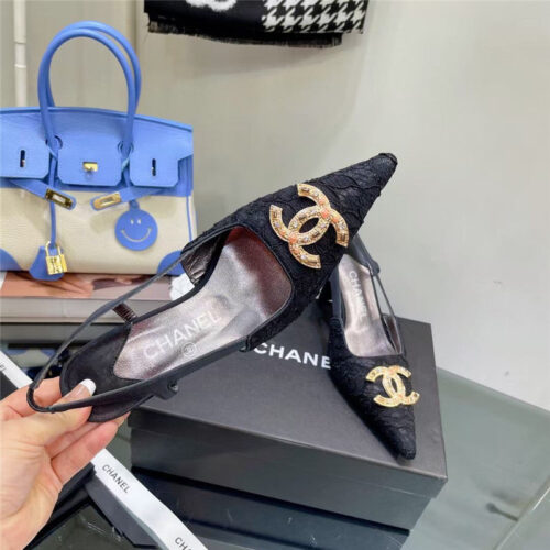High Quality Luxury Chanel Pearl Double C Pendant Diamond Shoes – Style 27718 product detail