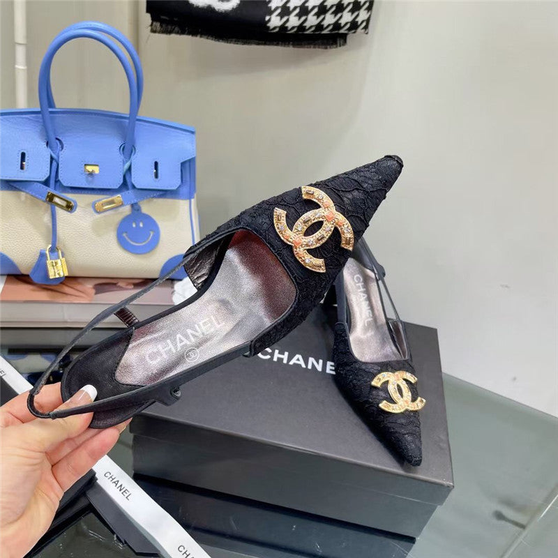 High Quality Luxury Chanel Pearl Double C Pendant Diamond Shoes – Style 27718 product detail
