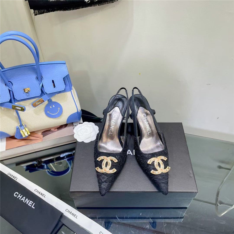 High Quality Luxury Chanel Pearl Double C Pendant Diamond Shoes – Style 27718 product detail