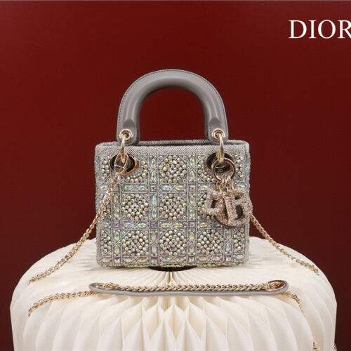 High Quality Luxury Mini Lady Dior Beaded Bag – Style 26745