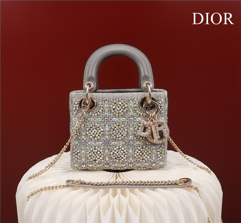 High Quality Luxury Mini Lady Dior Beaded Bag – Style 26745