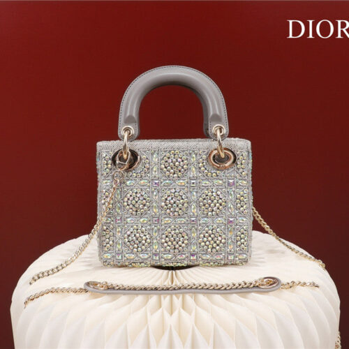 High Quality Luxury Mini Lady Dior Beaded Bag – Style 26745 alternate view