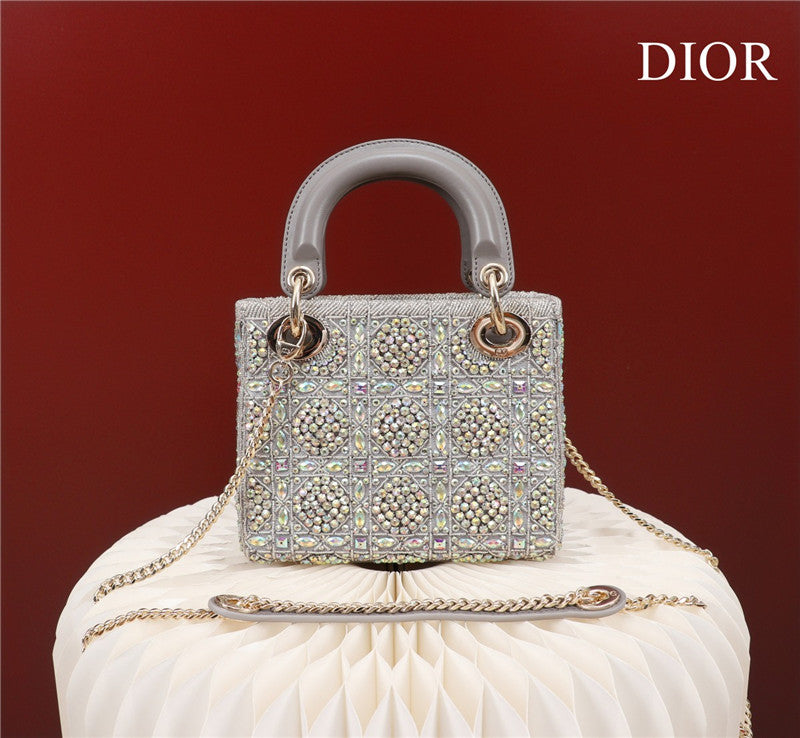 High Quality Luxury Mini Lady Dior Beaded Bag – Style 26745 product detail