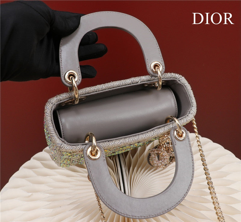 High Quality Luxury Mini Lady Dior Beaded Bag – Style 26745 product detail