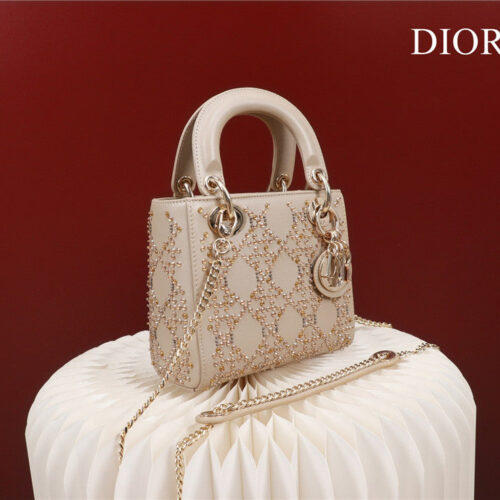 High Quality Luxury Mini Lady Dior Beaded Bag product detail