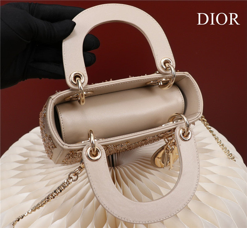 High Quality Luxury Mini Lady Dior Beaded Bag product detail