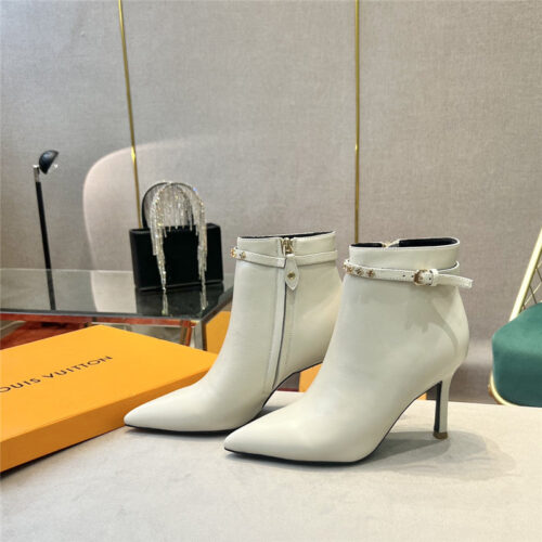 High Quality Luxury Louis Vuitton Logo Signature Ankle Boots