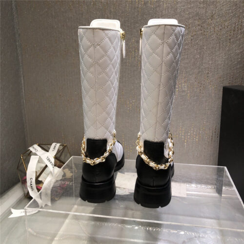 High Quality Luxury Chanel Classic Diamond Chain Strap Long Boots product detail