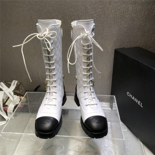 High Quality Luxury Chanel Classic Diamond Chain Strap Long Boots product detail