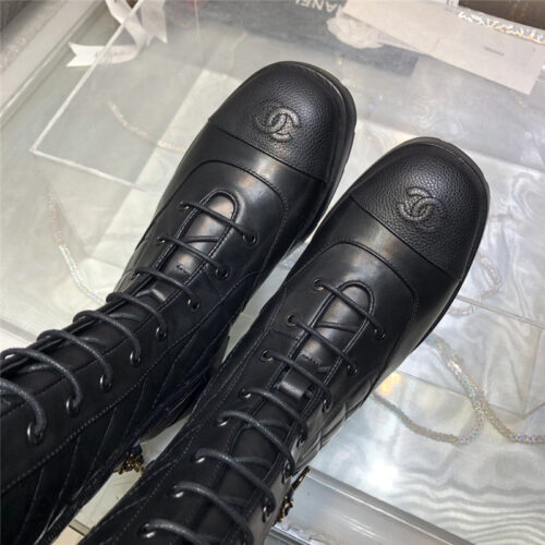 High Quality Luxury Chanel Classic Diamond Chain Strap Long Boots – Style 66918 product detail
