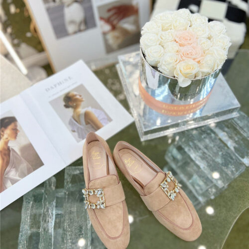 High Quality Luxury Roger Vivier Diamond Buckle Loafers – Style 18548 alternate view