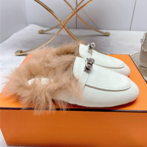 High Quality Luxury Hermes Classic Wool Slippers – Style 52451
