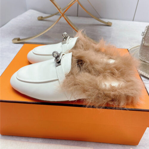 High Quality Luxury Hermes Classic Wool Slippers – Style 52451 product detail