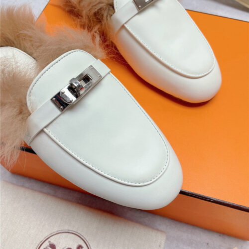 High Quality Luxury Hermes Classic Wool Slippers – Style 52451 product detail