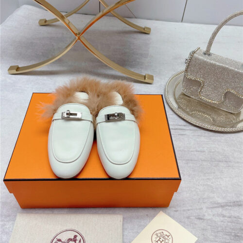 High Quality Luxury Hermes Classic Wool Slippers – Style 52451 product detail
