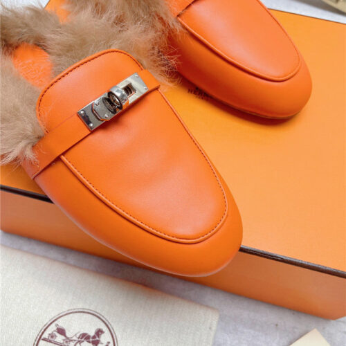 High Quality Luxury Hermes Classic Wool Slippers – Style 19683 product detail