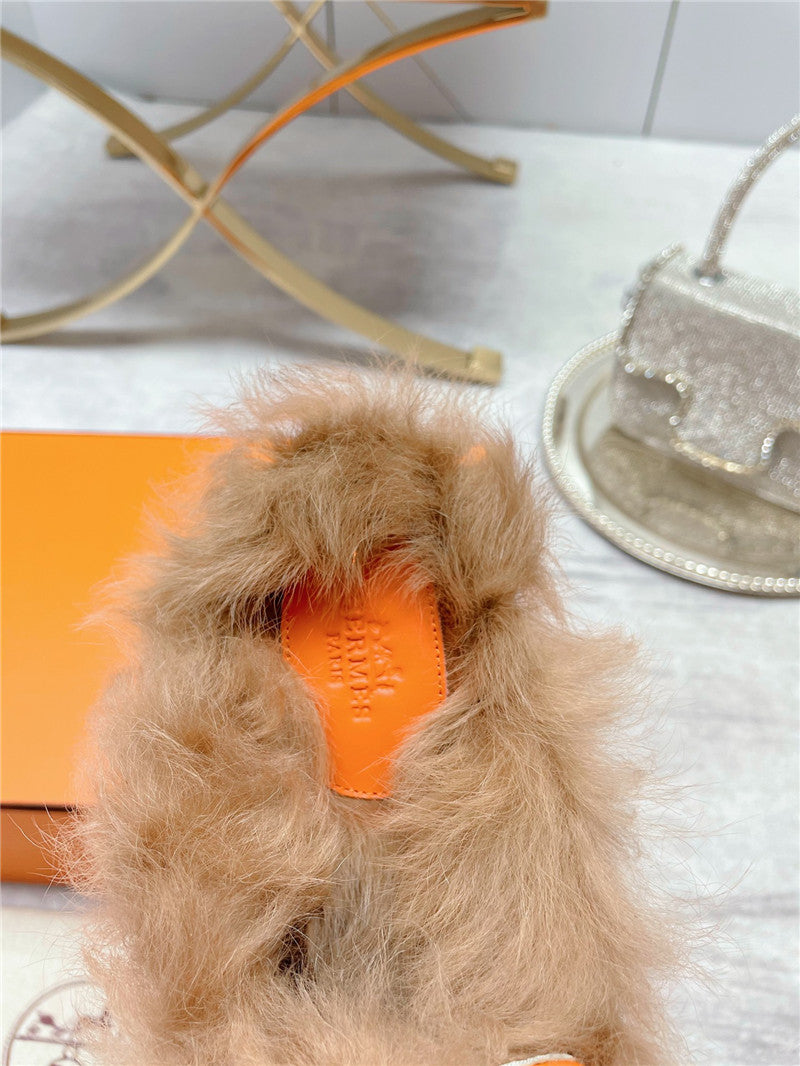 High Quality Luxury Hermes Classic Wool Slippers – Style 19683 product detail