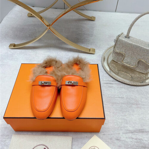 High Quality Luxury Hermes Classic Wool Slippers – Style 19683 product detail