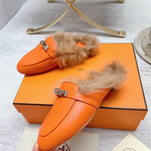 High Quality Luxury Hermes Classic Wool Slippers – Style 19683 product detail