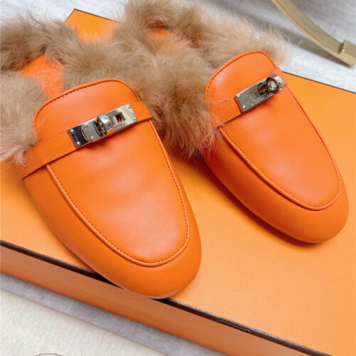 High Quality Luxury Hermes Classic Wool Slippers – Style 19683 product detail