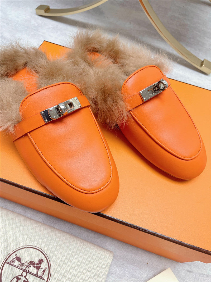 High Quality Luxury Hermes Classic Wool Slippers – Style 19683 product detail