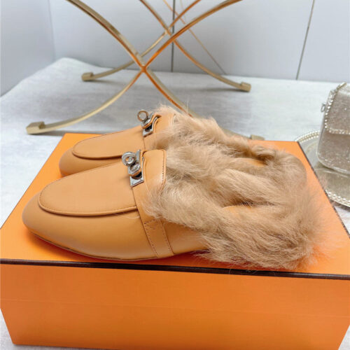 High Quality Luxury Hermes Classic Wool Slippers product detail