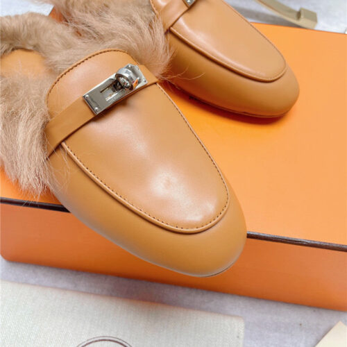 High Quality Luxury Hermes Classic Wool Slippers product detail