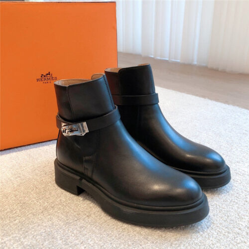 High Quality Luxury Hermes Kelly Classic Ankle Boots