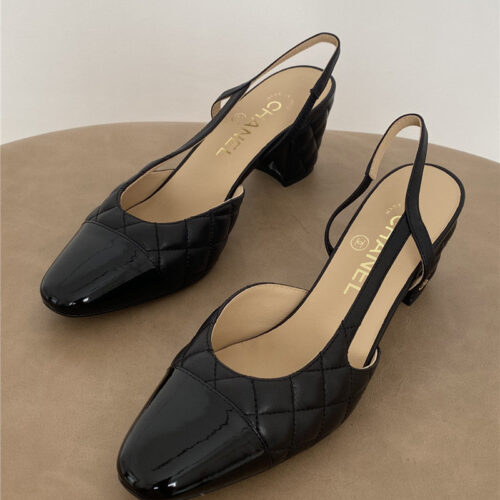 High Quality Luxury Chanel 6.5Cm Black Diamond Low-Heeled Shoes alternate view