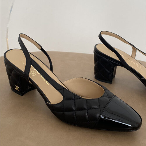 High Quality Luxury Chanel 6.5Cm Black Diamond Low-Heeled Shoes product detail