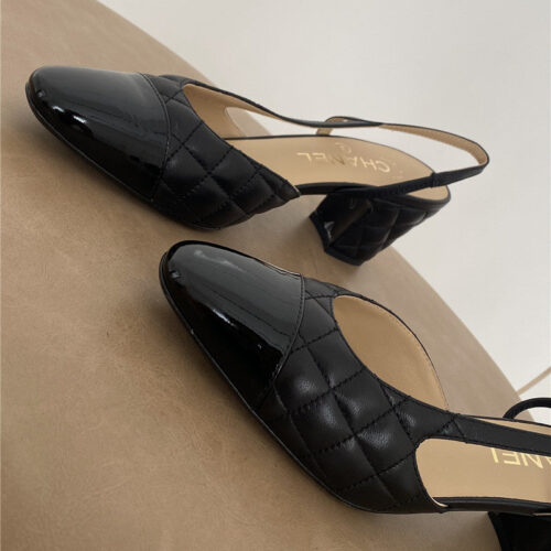 High Quality Luxury Chanel 6.5Cm Black Diamond Low-Heeled Shoes product detail