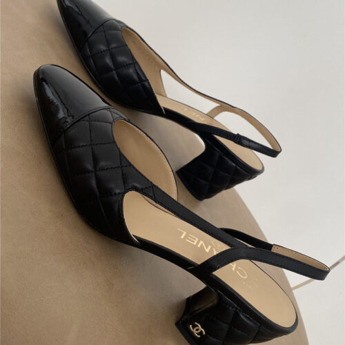 High Quality Luxury Chanel 6.5Cm Black Diamond Low-Heeled Shoes product detail