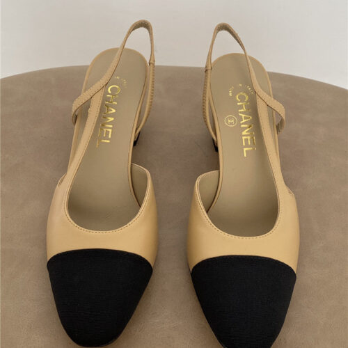 High Quality Luxury Chanel 6.5Cm Sling-Back Classic Single Shoes