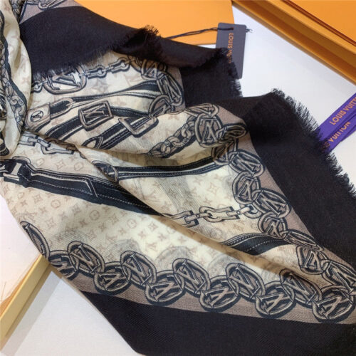 High Quality Luxury Louis Vuitton Monogram Forever Cashmere Scarf product detail