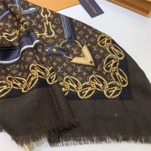 High Quality Luxury Louis Vuitton Monogram Forever Cashmere Scarf – Style 26651 product detail