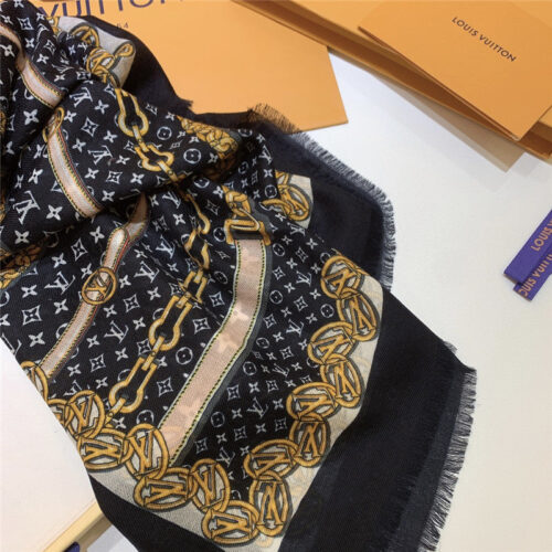 High Quality Luxury Louis Vuitton Monogram Forever Cashmere Scarf – Style 26650 product detail