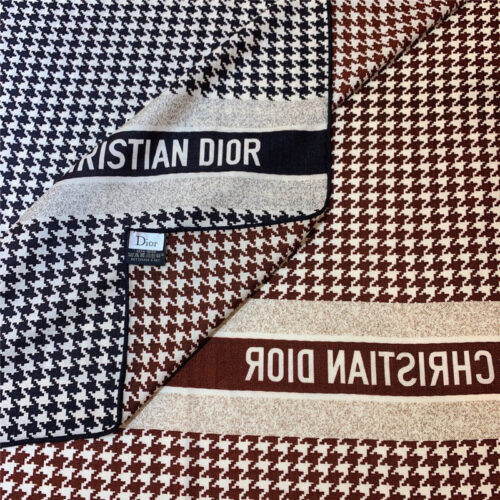 High Quality Luxury Dior Houndstooth Cashmere Scarf product detail