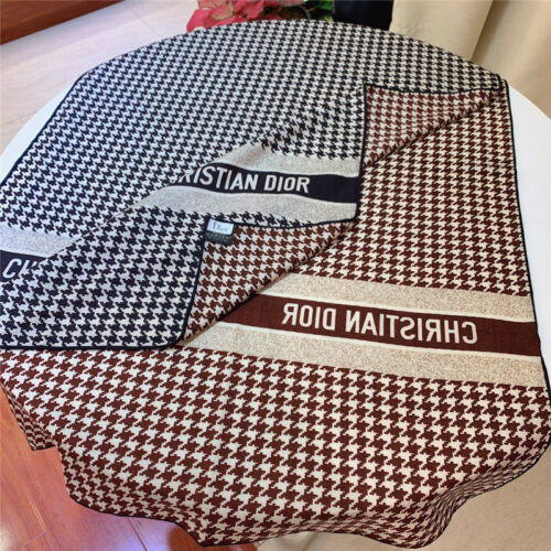 High Quality Luxury Dior Houndstooth Cashmere Scarf product detail