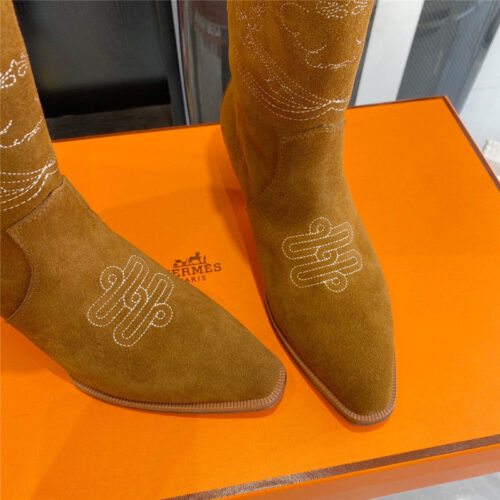 High Quality Luxury Hermes Embroidered Long Boots – Style 63715 product detail